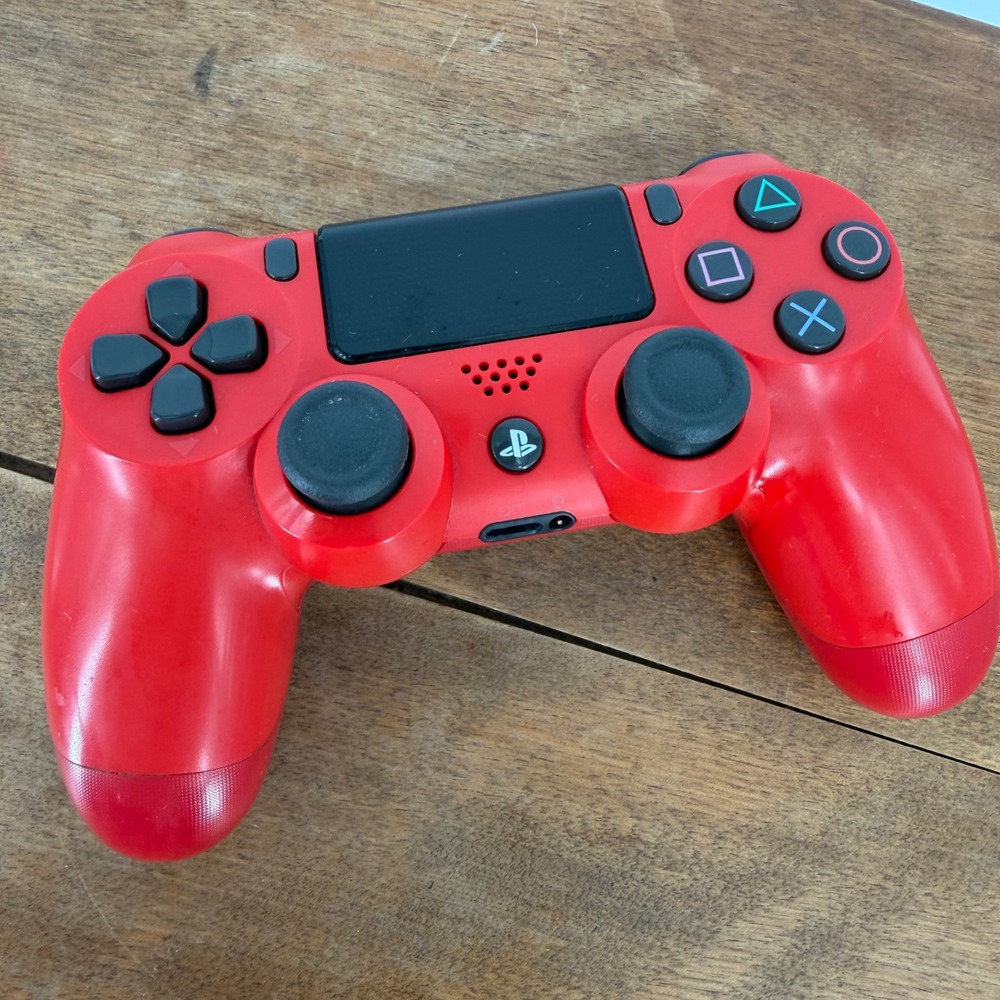 Sony OEM DualShock 4 Wireless PS4 Controller - Magma Red CUH-ZCT2U Tested Works